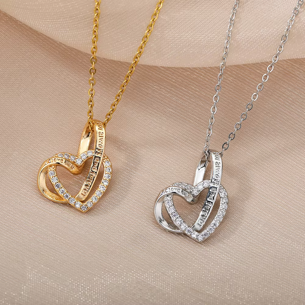 18K Gold Plated Heart Pendant Necklace