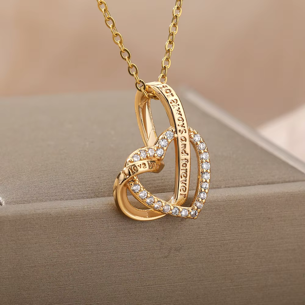 18K Gold Plated Heart Pendant Necklace