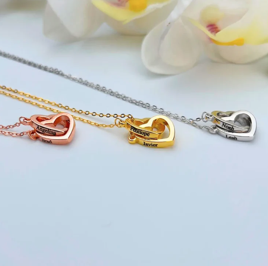 Eternal Rose Box with Engraved Necklace – Personalized Heart Gift